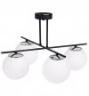 Lampa Sufitowa w Stylu Loft, Żyrandol Szklane Klosze Białe, E14 LIGHT HOME