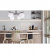 Lampa Sufitowa w Stylu Loft, Żyrandol Szklane Klosze Białe, E14 LIGHT HOME