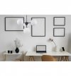 Lampa Wisząca Sufitowa z Regulacją, Żyrandol Czarny, Białe Klosze, E14 LIGHT HOME