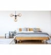 Lampa Wisząca Sufitowa z Regulacją, Żyrandol Czarny, Miodowe Klosze, E14 LIGHT HOME