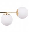 Lampa sufitowa SIENA, 4 szklane klosze, złota konstrukcja, okrągła podsufitka, źródło światła E14 LIGHT HOME