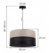 Lampa wisząca WOOD, żyrandol do salonu i sypialni, fornir dębowy, 40cm