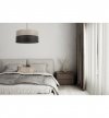Lampa wisząca WOOD, nowoczesny czarny abażur z fornirem dębowym