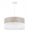 Lampa wisząca WOOD, minimalistyczny abażur z fornirem dębowym, E27