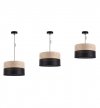 Lampa sufitowa WOOD, żyrandol loft do salonu i sypialni, E27, 35cm