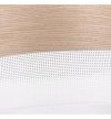 Lampa wisząca WOOD, elegancki biały abażur nad stół lub sofę, fornir