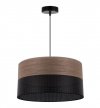 Lampa wisząca WOOD, 40cm, abażur nad stół lub sofę, orzechowe drewno