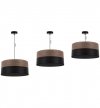 Lampa wisząca WOOD, 44cm, minimalistyczny abażur z fornirem orzechowym