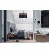 Lampa wisząca WOOD, 44cm, minimalistyczny abażur z fornirem orzechowym