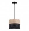 Lampa wisząca WOOD, żyrandol z eleganckim abażurem z forniru, E27