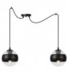 Lampa sufitowa TOLEDO, czarny pająk, nowoczesna, dwa źródła światła, E14