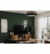 Lampa typu plafon z abażurem WOOD, okrągła, 40cm średnicy, na 3 źródła światła E27