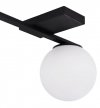 Lampa sufitowa plafon ALTA, czarna, białe klosze, nowoczesna, eklektyczna, do salonu, 2xE14
