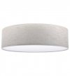 Lampa typu plafon z okrągłym abażurem STONE, sufitowa, ekologiczna, len, beżowy, E27