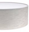 Lampa typu plafon z okrągłym abażurem STONE, sufitowa, ekologiczna, len, beżowy, E27