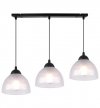 Lampa wisząca VENICE, żyrandol, białe mleczne klosze, potrójna, do kuchni, jadalni, salonu