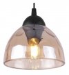 Lampa wisząca VENICE, sufitowa, żyrandol, czarna listwa, miodowe szkło, do jadalni, kuchni