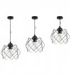 Lampa wisząca STELLA, sufitowa, czarna, srebrny chromowany klosz, nowoczesna, loft, pojedyncza