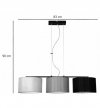 Lampa wisząca regulowana - CLASSIC 1155/3/L LIGHT HOME