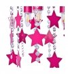 Lampa sufitowa plafon STAR, w kolorze różowym, dziecięca, do sypialni, potrójna