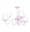 Lampa wisząca sufitowa żyrandol SARA, w kolorze różowym, do dziecięcej sypialni