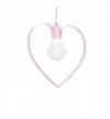 Lampa wisząca sufitowa serce AMORE, różowa, loft, do sypialni, pojedyncza