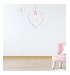 Lampa wisząca sufitowa serce AMORE, różowa, loft, do sypialni, pojedyncza