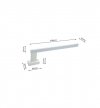Kinkiet LED lampa ścienna nad lustro SHINE, biały, 45cm do łazienki, przedpokoju