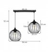 Lampa LOFT  - TORONTO 2245/2 LIGHT HOME