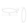 NOWODVORSKI LAMPA SUFITOWA PLAFON KOŁO RING OBRĘCZ CZARNA CIRCOLO LED M 10815
