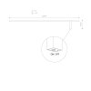 NOWODVORSKI KINKIET CZARNY MINIMALISTYCZNY MOTIVE LED L