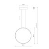 NOWODVORSKI 10861 CIRCOLO LED M LAMPA WISZĄCA KOŁO CZARNE RING LED OBRĘCZ