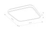 NOWODVORSKI PLAFON AGNES SQUARE LED PRO 32W 4000K CZARNY KWADRATOWY HERMETYCZNY IP44