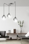 LAMPA WISZĄCA SPIDER PAJĄK KLOSZE SZKLANE KULE EMIBIG GIGI 3 BL GRAFIT
