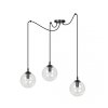 LAMPA WISZĄCA SPIDER PAJĄK KLOSZE SZKLANE KULE EMIBIG GIGI 3 BL TRANSPARENT