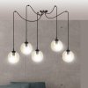 LAMPA WISZĄCA SPIDER PAJĄK KLOSZE SZKLANE KULE EMIBIG GIGI 5 BL MIODOWY