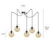LAMPA WISZĄCA SPIDER PAJĄK KLOSZE SZKLANE KULE EMIBIG GIGI 5 BL MIODOWY