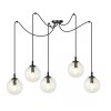 LAMPA WISZĄCA SPIDER PAJĄK KLOSZE SZKLANE KULE EMIBIG GIGI 5 BL TRANSPARENT