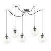 LAMPA WISZĄCA SPIDER PAJĄK KLOSZE SZKLANE KULE EMIBIG GIGI 5 BL TRANSPARENT