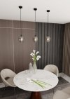 LAMPA WISZĄCA CZARNA NAD STÓŁ DO KUCHNI JADALNI SALONU EMIBIG ISTAR 1 BL GRAFIT