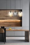 LAMPA WISZĄCA CZARNA NAD STÓŁ DO KUCHNI JADALNI SALONU EMIBIG ISTAR 1 BL MIODOWY