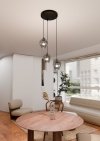 LAMPA WISZĄCA CZARNA NAD STÓŁ DO KUCHNI JADALNI SALONU EMIBIG ISTAR 3 BL PREMIUM GRAFIT