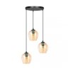 LAMPA WISZĄCA CZARNA NAD STÓŁ DO KUCHNI JADALNI SALONU EMIBIG ISTAR 3 BL PREMIUM MIODOWY