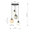 LAMPA WISZĄCA CZARNA NAD STÓŁ DO KUCHNI JADALNI SALONU EMIBIG ISTAR 4 BL PREMIUM MIX