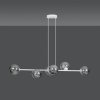 LAMPA WISZĄCA BIAŁA SZKLANE KLOSZE KULE DO SALONU SYPIALNI JADALNI NAD STÓŁ EMIBIG ROSSI 6 WH GRAFIT