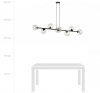 LAMPA WISZĄCA CZARNA KULE TRANSPARENTNE SZKLANE NAD STÓŁ DO JADALNI KUCHNI EMIBIG ROSSI 8 BL TRANSPARENT 874/8