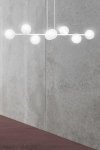 LAMPA WISZĄCA BIAŁA SZKLANE KLOSZE KULE DO SALONU SYPIALNI JADALNI NAD STÓŁ EMIBIG ROSSI 8 WH TRANSPARENT