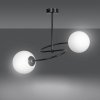 LAMPA SUFITOWA KULE SZKLANE BIAŁE MLECZNE EMIBIG SELBI 2 BLACK