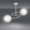 LAMPA SUFITOWA KULE SZKLANE BIAŁE MLECZNE EMIBIG SELBI 2 WHITE