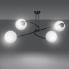 LAMPA SUFITOWA KULE SZKLANE BIAŁE MLECZNE EMIBIG SELBI 4 BLACK